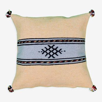 Moroccan yellow and gray Berber cushion