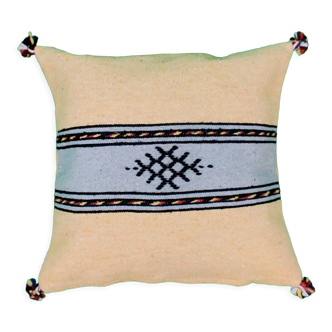 Coussin berbère jaune et gris marocain