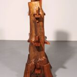 A playful mid-century French wooden bookcase 1960