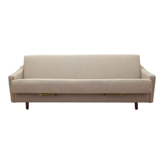 Beige sofa bed, Danish design, 1970s, production: Denmark