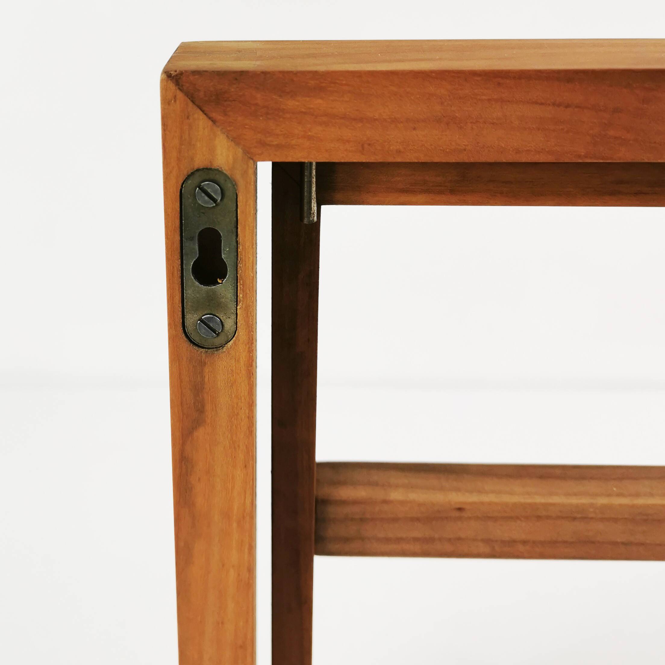 Modernist extendable wall coat rack, Denmark 1970s.