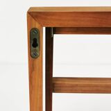 Modernist extendable wall coat rack, Denmark 1970s.