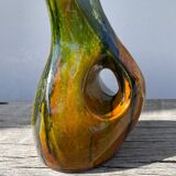 Vintage ceramic vase with drips