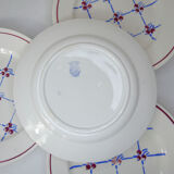 6 vintage Badonviller dessert plates