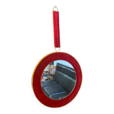Round velvet mirror