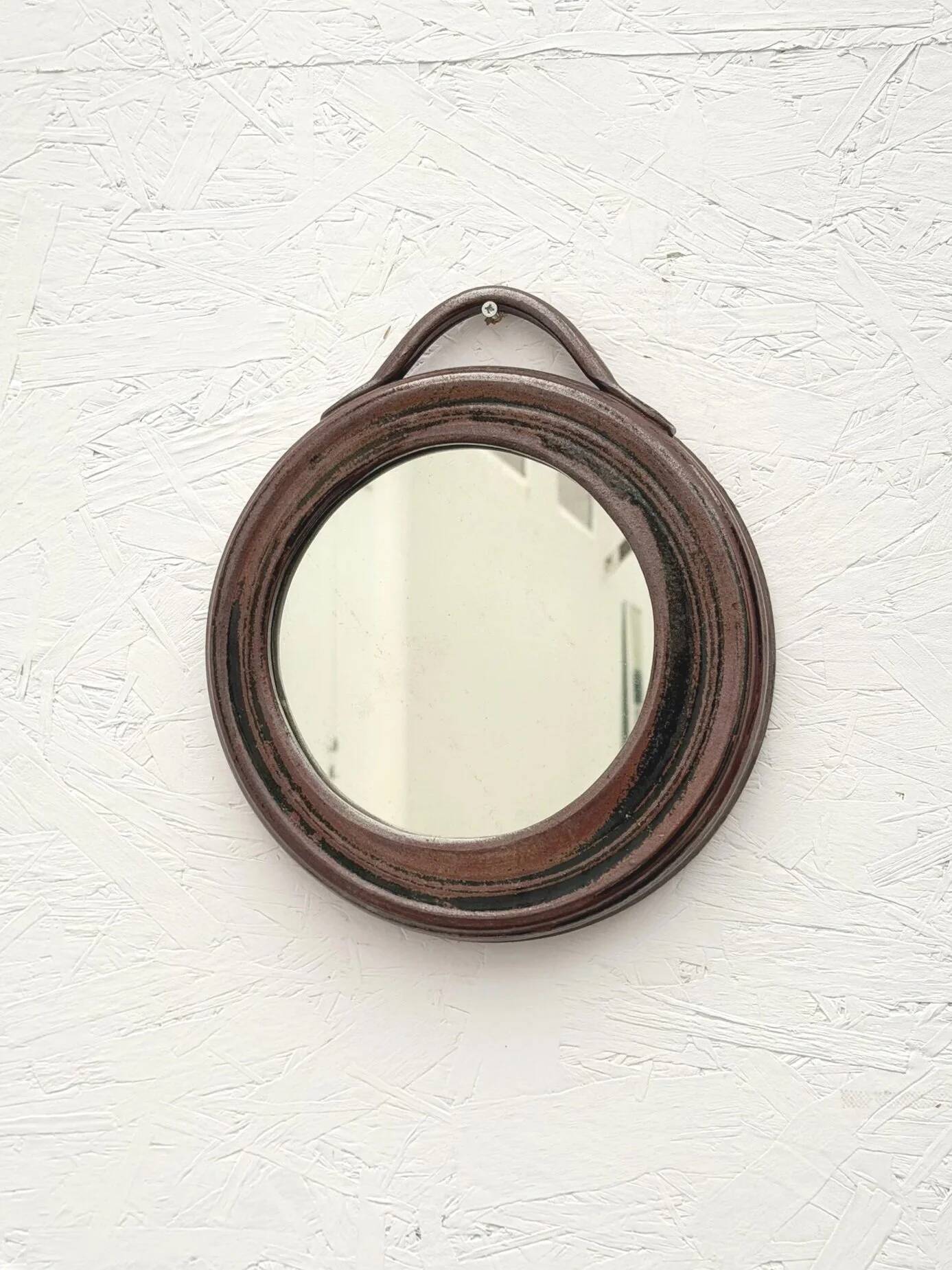 Gabriel Hamm ceramic mirror, France 1970