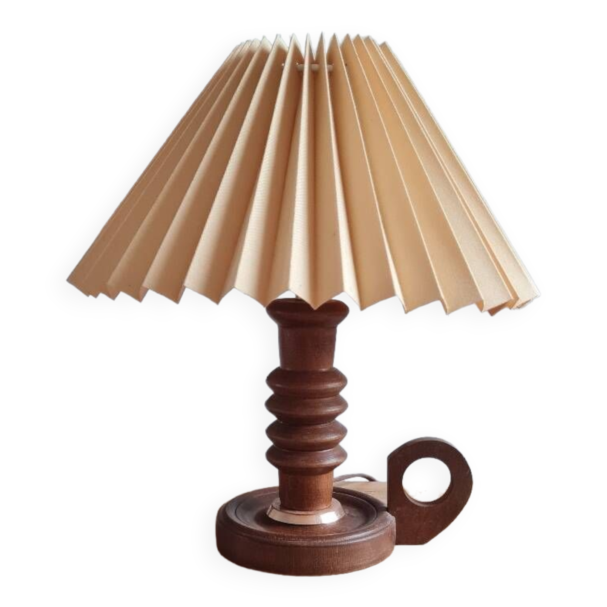 Table lamp in turned wood