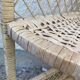 Vintage rattan corner shelf