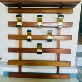 Vintage wall coat rack hooks circa