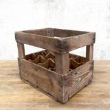 Old Vintage wooden locker box for 12 bottles