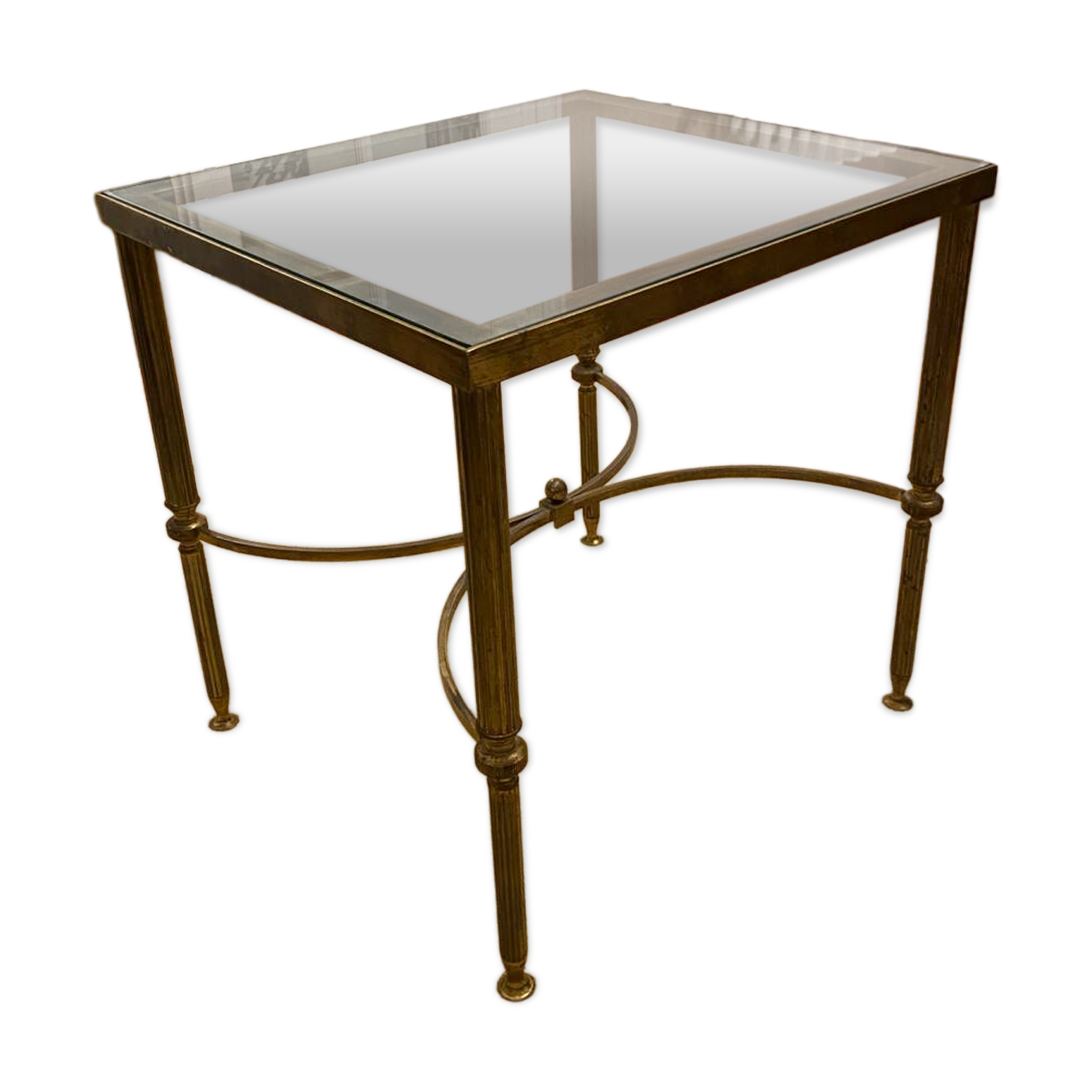 Glass side table