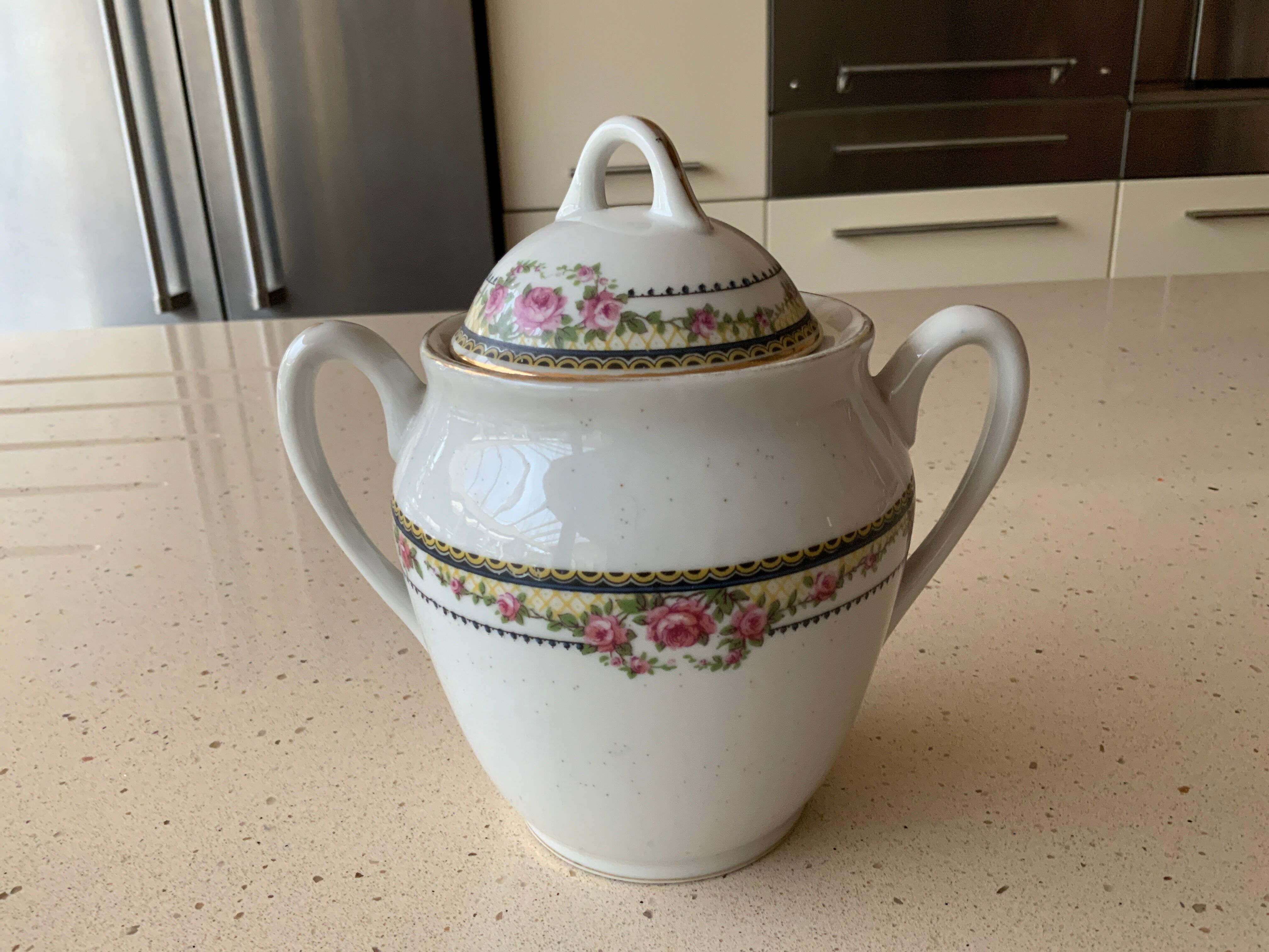 Porcelain sugar bowl