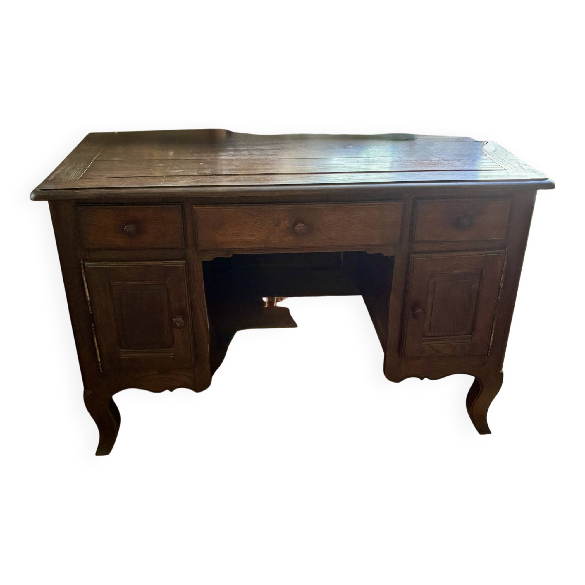 Solid wood desk from the early 20th century.