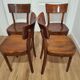 Ensemble de quatre chaises tchécoslovaques des années 1960