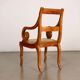 Louis-Philippe antique armchair in cherry wood, Italy, 19th century
