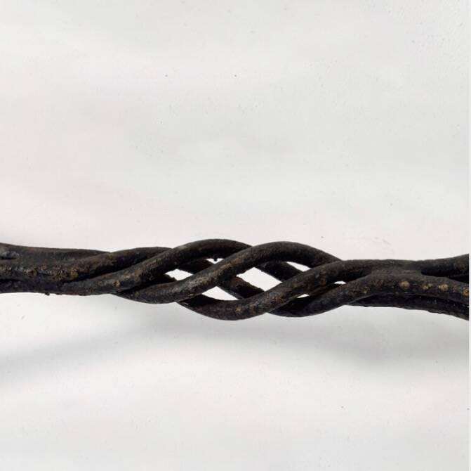 Glass and Wrought Iron Console, France, 1940s