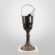 Art Deco silvered copper Champagne bucket on stand, France 1910