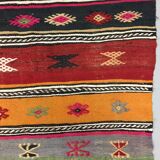 Colourful Vintage Turkish Kilim Kelim Rug 290x166 cm shabby chic wool boho Large