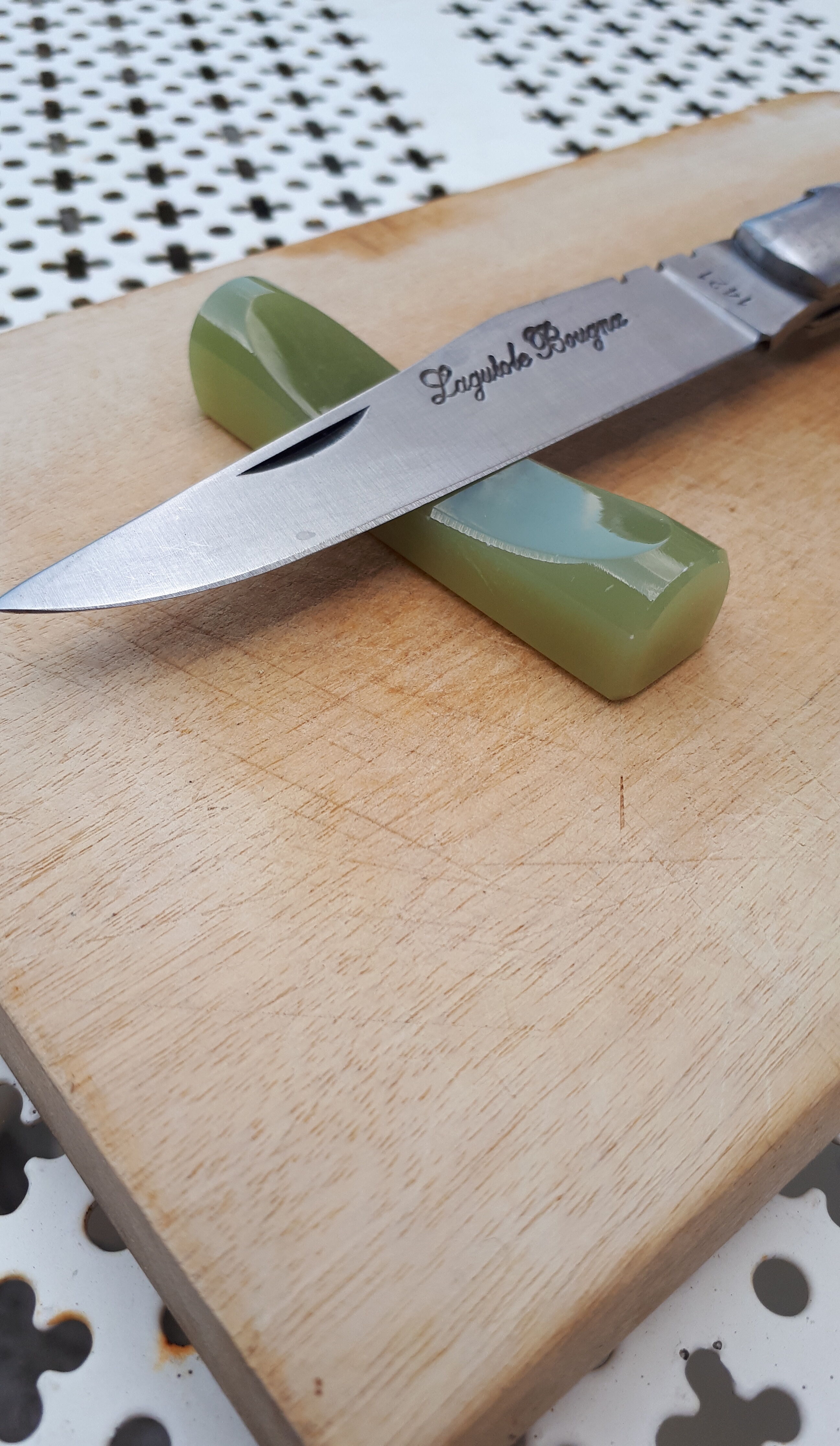 Jade style natural stone knife holder (6 pieces)