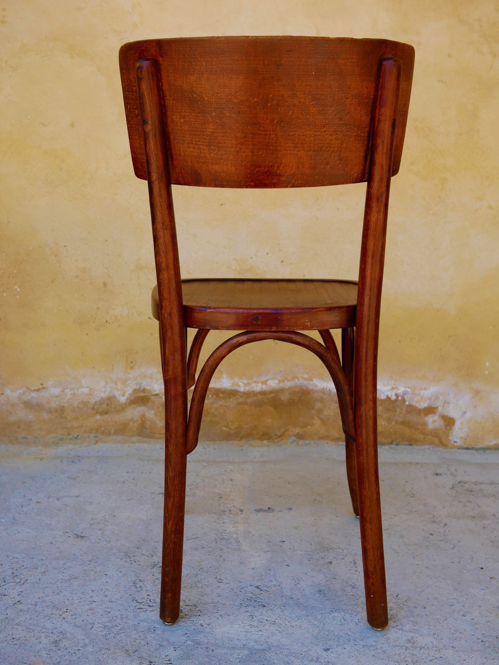 Série de 4 chaises bistrot vintage par Mahieu