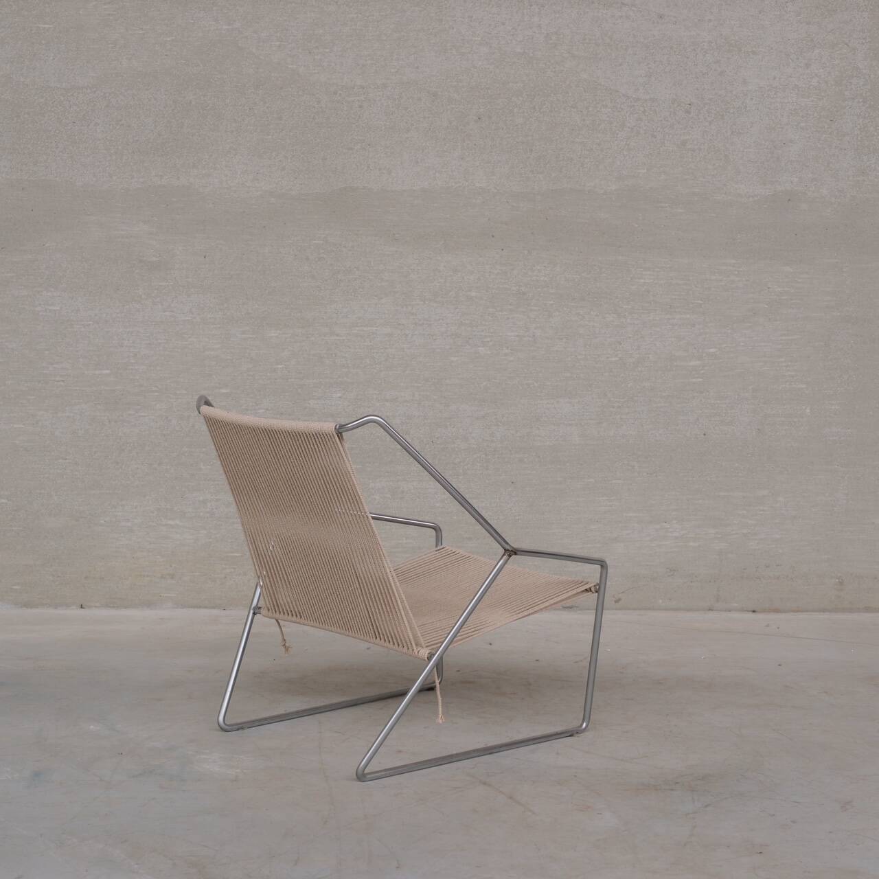 Pair of Mid-Century Danish Steel Armchairs by Henning Flok