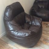 Set of the 70s sofa with heater and its 2 beanbags