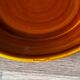 Vintage set of 6 Luneville honey brown plates