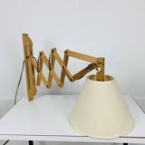 60s accordion wall light, pine