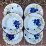 Gien - set of 6 soup plates - Tournefeuille model