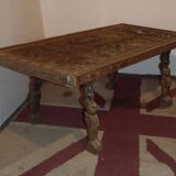 Indonesian table entirely hand carved