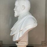 Buste en marbre de Carrare blanc statuaire, vers 1880
