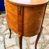 Pair of marquetry bedside tables