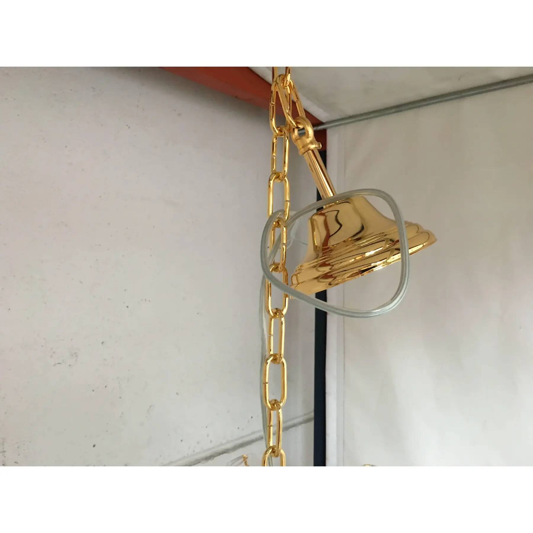 Murano Glass Virgola Chandelier in Venini Style, Multicolor