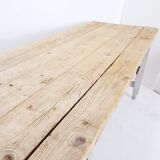 Large solid wood farmhouse table