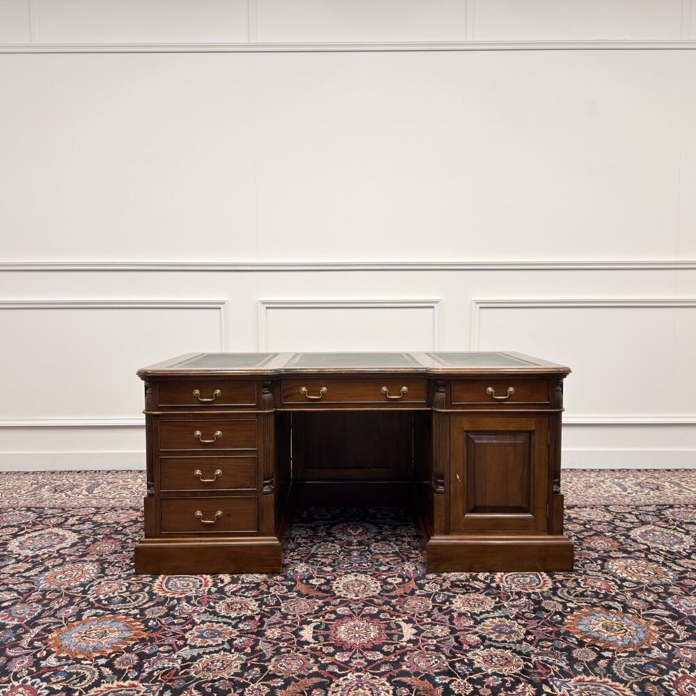Classic English Chesterfield Desk with Backboard