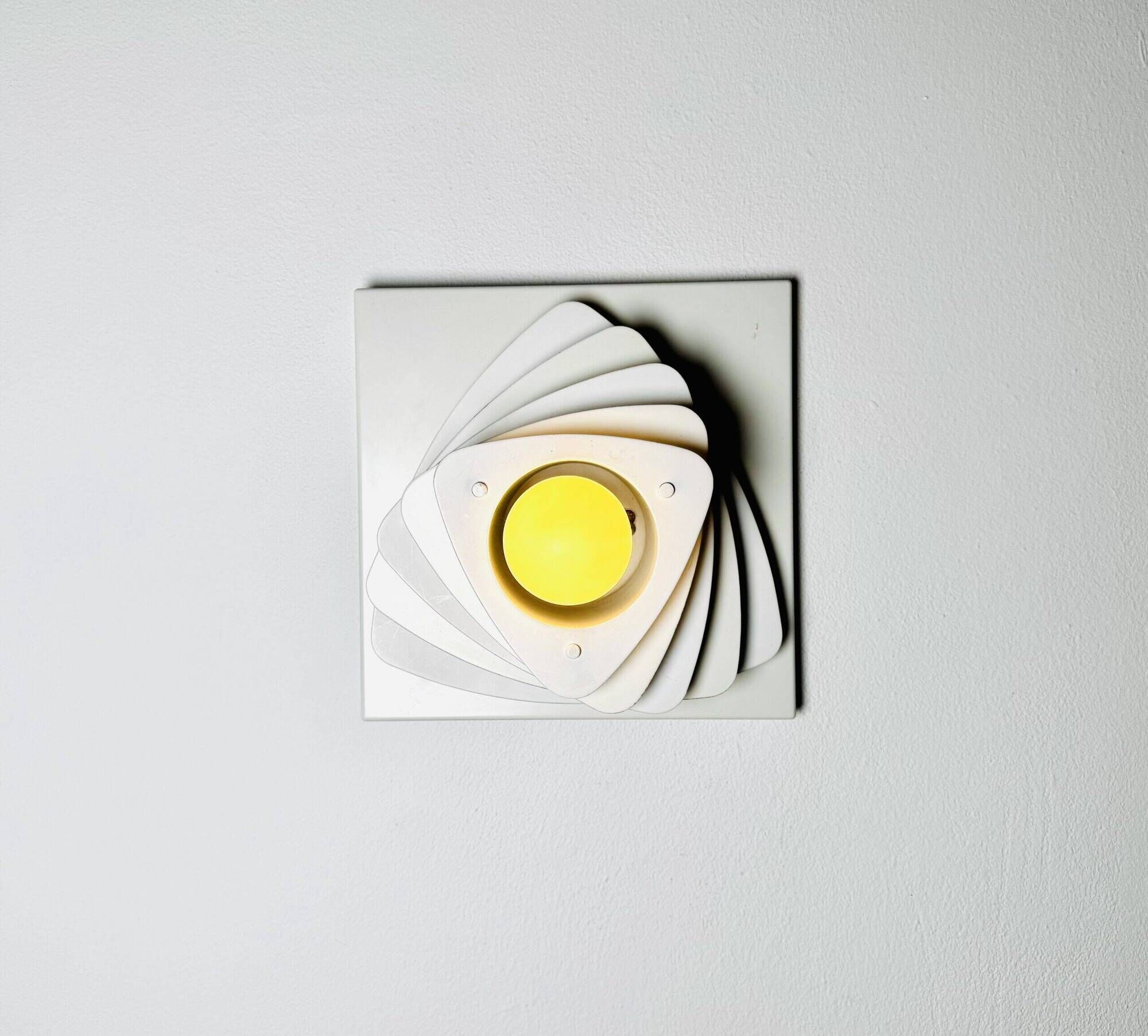 Curved Pyramid Layered Wall Lamp By Hustadt Leuchten, Germany, 1960S