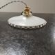 Old lampshade white opaline suspension
