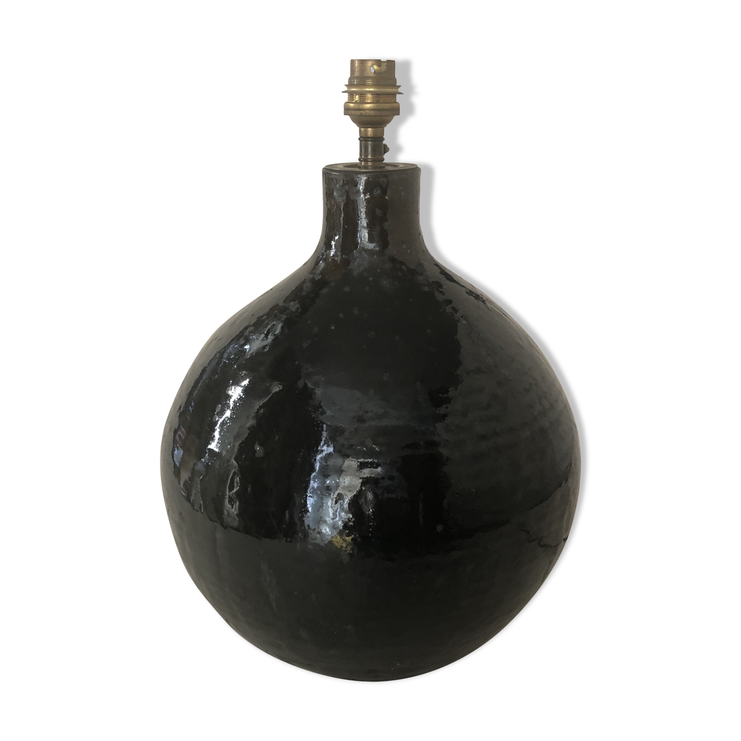 Lamp in glazed stoneware