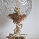 Duo lampes à poser en globes texturés