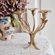 Chandelier haut laiton fleurs