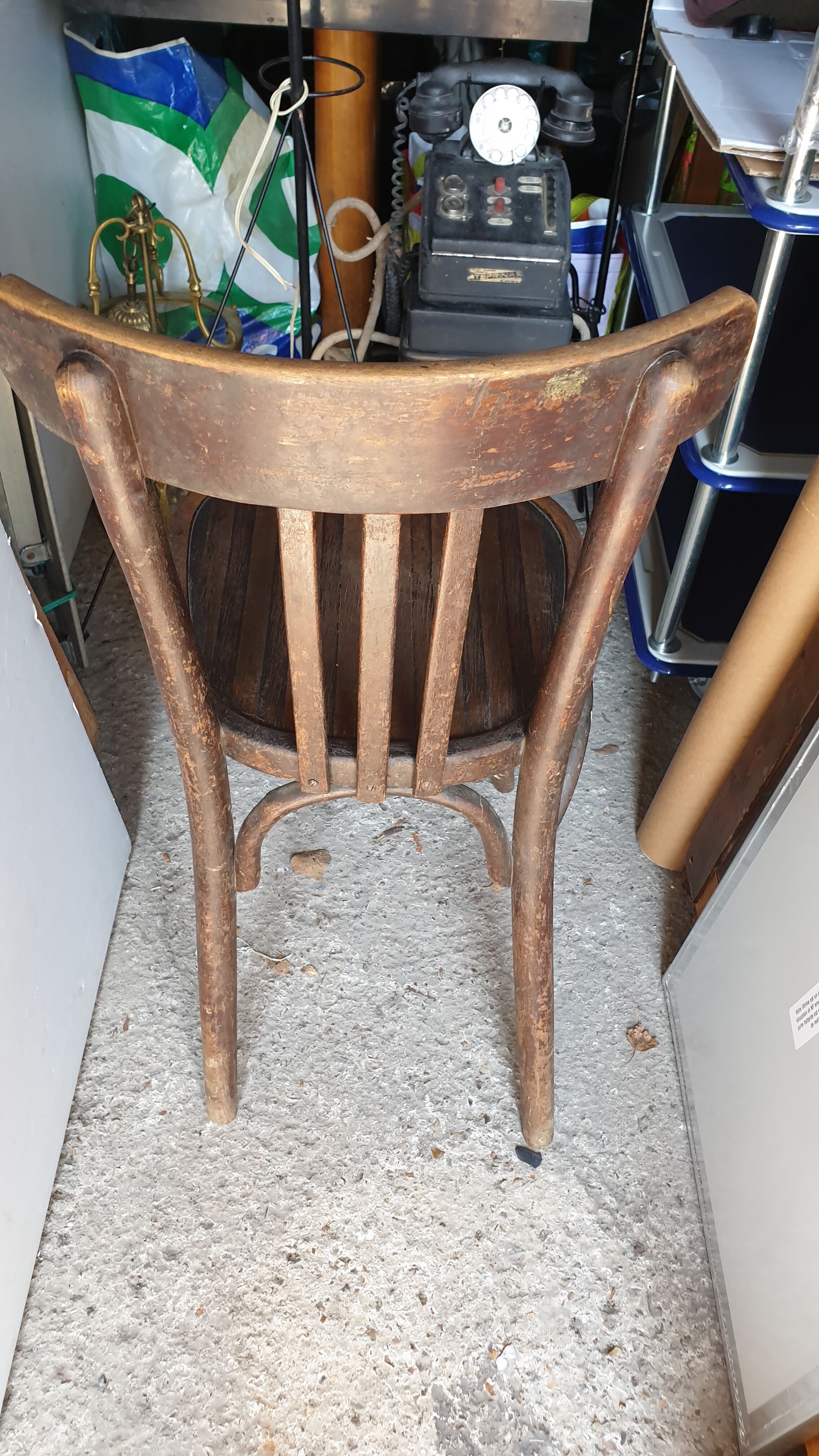4 curved bistro chairs period 40/50