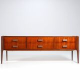Italian sideboard or chest of drawers in teak Italy 1960