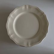 Set de 7 assiettes Ivoire de Sarreguemines à godrons 1960