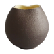 Andreas Kastl Studio ceramic vase brown yellow, small art ceramic vase