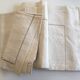 Drap et taies trousseau de réserve en fil de lin brodé de perles