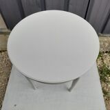Side table in chestnut painted white