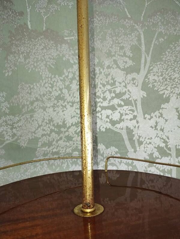 Lampadaire vintage Années 70 – Range-bouteilles & repose-verres en bois