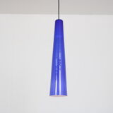 1960s Blue glass hanging lamp by Vistosi, Italy