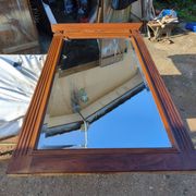 Miroir de cheminée bois