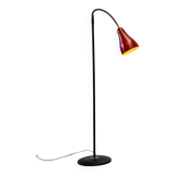 Belgian red lacquered floor lamp